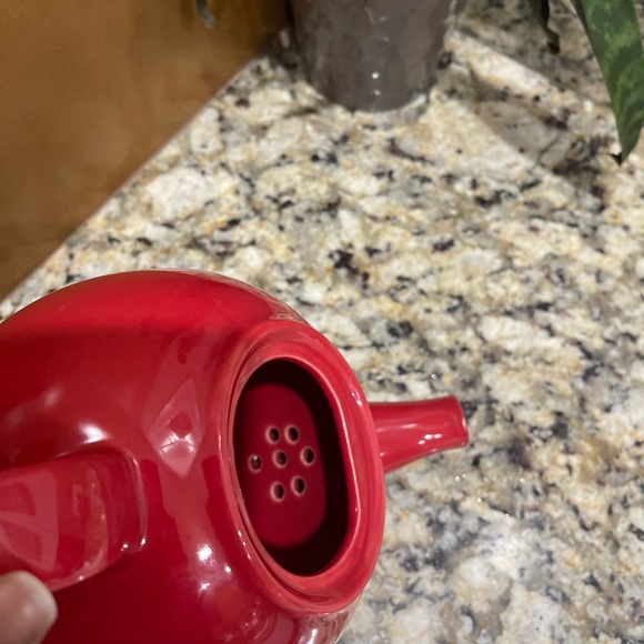 Sale‼️Red Tea Pot - vintage Tea Pot Design In England. No Lid As Is Preowned - Picture 6 of 8